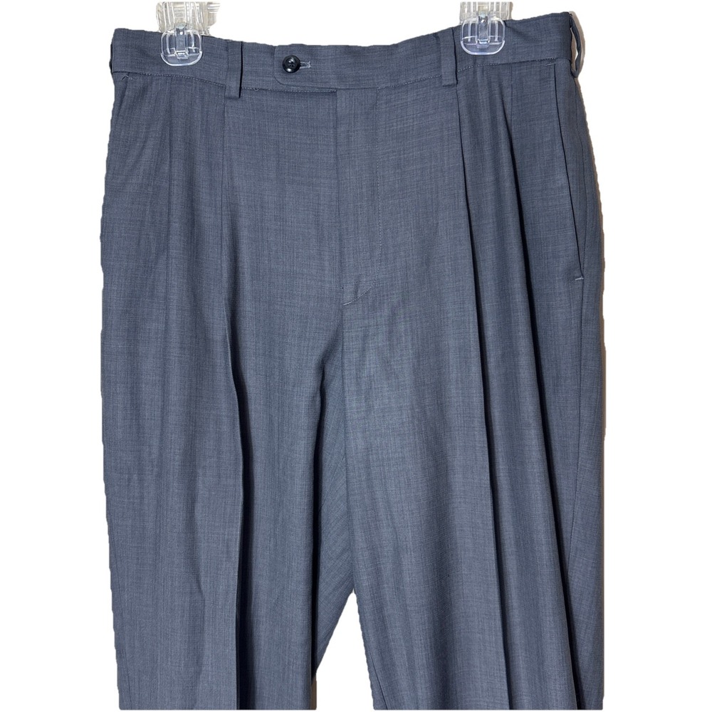 PERRY ELLIS Portfolio Size 32x34 Men's Dress‎ Cuffed Pleated  Pants Gray